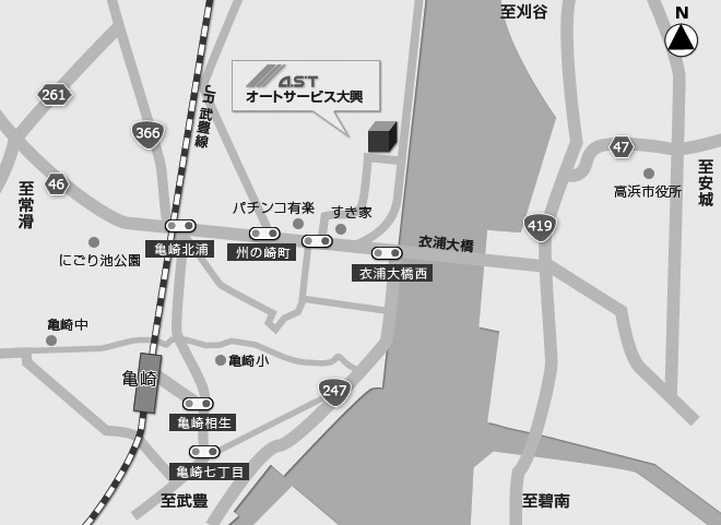 オートサービス大興　地図